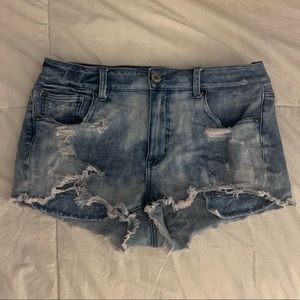 American Eagle High Rise Shortie Shorts (stretch)